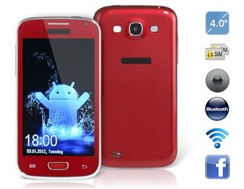 celular style com TV, Wi-Fi, Bluetooth (vermelho)