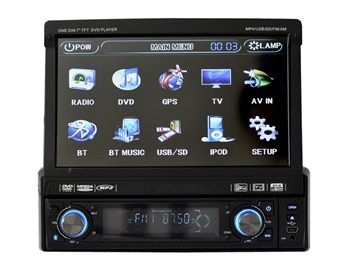 DVD Player 7 "Touch com GPS analógico DVB-T Bluetooth TV