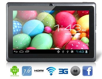 Tablet PC Android 4.0.3 A13 1.2GH com Dual Camera,Wi-Fi,3G